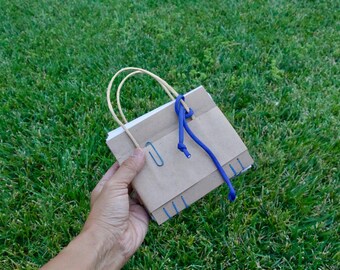 Blue Junk Journal, Handmade Journal, Hand Bound Coptic Journal, Mini Junk Journal, Travel Journal, Gift for Journal Lovers