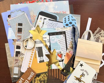 Mixed Media Ephemera Pack | Junk Journal Supplies | Collage Papers | Scrapbook Embellishments | Art Journal Kit 50 Pieces