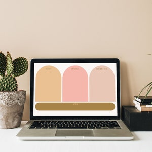 Boho Desktop Organizer Wallpaper Minimalist Neutral