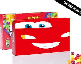 Confezione Skittles Saetta McQueen: bomboniera per la festa di compleanno di Cars (PDF)