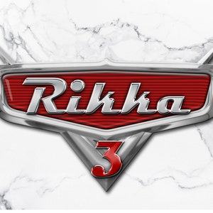 Cars Emblem Custom  |  Kids Name Chrome Effect