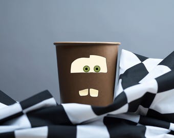 Cars - Mater Eyes Printable for Paper Cups