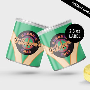 Cars Party Favor Fillmore Label for Mini Potato Chip Cans  | Cars Lightning McQueen Printable 1.4 and 2.3 oz