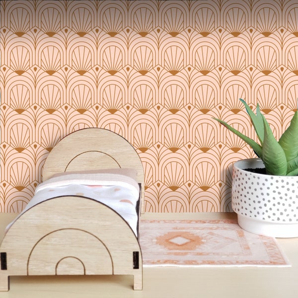 Boho Modern Dollhouse Wallpaper | Digital Printable