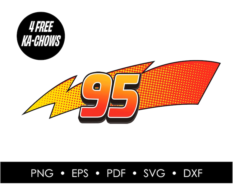 Lightning McQueen Clipart SVG image 1