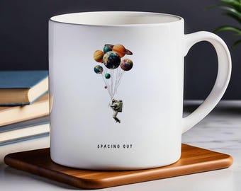 Spacing Out Ceramic Mug: Funny Novelty Coffee Cup