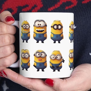 Minion Mug, Cute Despicable Me Pattern, Funny Boss Mug, Yellow Cartoon Character Cup, Coffee Tea Office Gift, Novelty Kitchen Decor