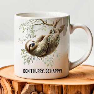 Lustige Faultier Becher - Niedliche Tier Kaffeetasse, Faulen Tag Teebecher, entzückende Faultier Geschenk, Keramiktasse mit humorvollem Faultier Design, lustiger Faultierliebhaber