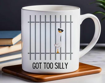 Silly Goose Ceramic Mug: Funny Animal Coffee Cup