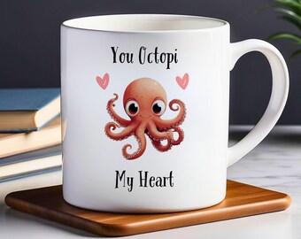 Octopus Keramikbecher: Sie Octopi My Heart, lustige Kaffeetasse