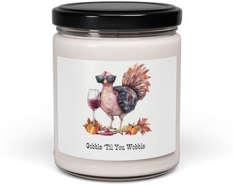 Thanksgiving Scented Candle, Holiday Apple Harvest Soy Candle Gift Decor, Fall Home Decor Accent, Autumn Candle Hostess Gift, Thanksgiving