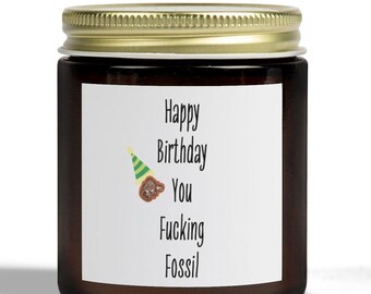 Funny Birthday Candle: Coconut Apricot Wax, Offensive Humor Gag Gift