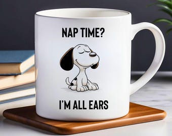 Snoopy Nap Time Coffee Mug: Peanuts Cartoon Kitchen Decor