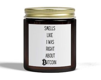 Bitcoin Candle: Fraser Fir Scented Coconut Apricot Wax