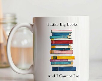 Book Lover Mug: White Ceramic Coffee Cup, Bibliophile Gift