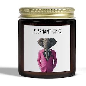 Elephant Chic Candle: Kokosnuss-Aprikosen-Wachs, duftende Aromatherapie