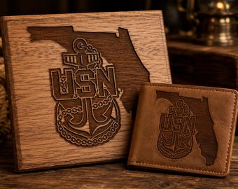 Florida Navy Chief Engraving File | USN Anchor SVG (Digital Download)
