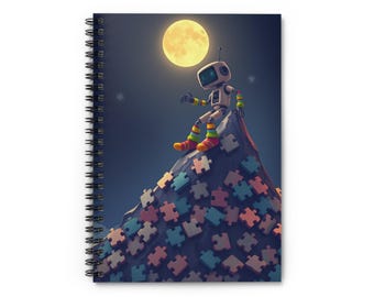 Sunny Stellar Socks Climber Robot Notebook