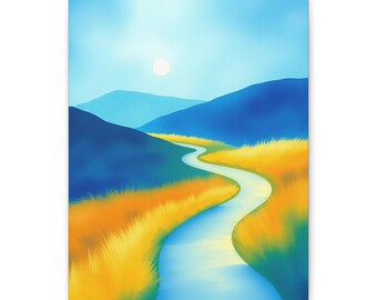 Zen Path Design Canvas Print for Meditation and Mindfulness