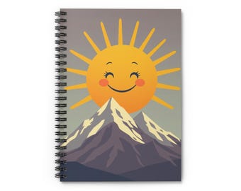 Breezy Retro Vibe Sun Mountain Notebook