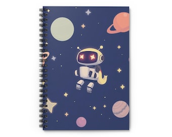 Sunny Stellar Sipper Space Robot Coffee Notebook