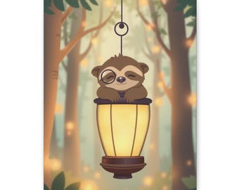 Gl Zenotter's Glow-Up Sloth Canvas Print
