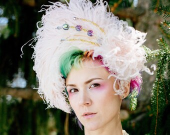 Romantic Spring Feather Headpiece