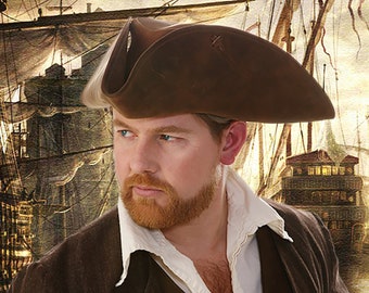 Swashbuckler Leather Tricorn