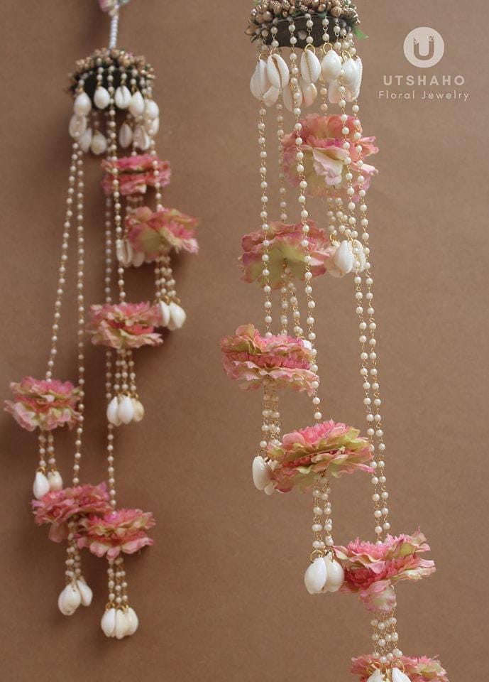 Floral Bridal Kaleera: Handmade Wedding Jewelry, Punjabi Accessory