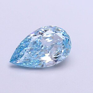 1 CT Pear Cut Fancy Intense Blue Lab Grown Diamond VVS2 | Perfect for Jewelry Making