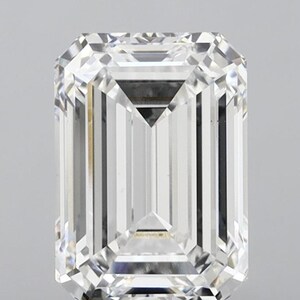5.16 Carat Emerald Cut Diamond F Color VS1 Clarity – Lab-Grown Diamond for Engagement Ring Wedding Jewelry Valentine&#39;s Gift