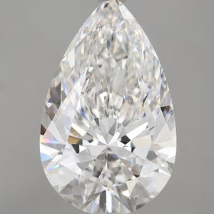 4.62 CT Pear Brilliant Cut Lab Diamond G VS2 | Exceptional Loose Stone for Custom Heirloom Jewelry