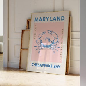 Maryland Wall Art, Maryland Stamp Print, Modern Minimalist Wall Art Home Decor 1020