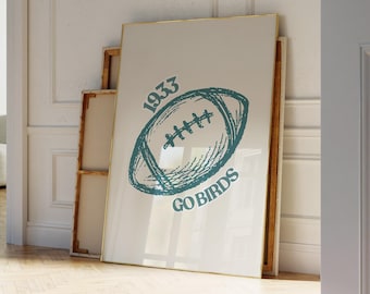 Philadelphia Wall Art, Philadelphia Eagles Print, Trendy Philly poster for apartment, Perfect dorm decor for college students 39