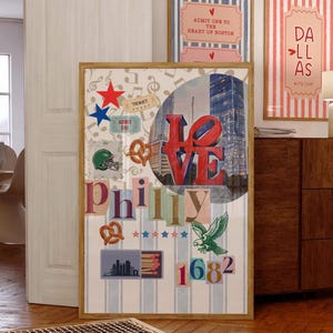 Philadelphia Wall Art Philadelphia Retro Cityscape Poster East Coast Print City of Brotherly Love Trendy Philly Poster For Home Decor 18
