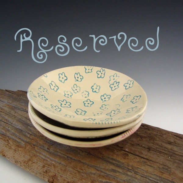 Pottery Bowls Set of 3 - Prep Bowls - Snack Bowls - Dessert Bowls - Dipping Bowls - Condiment Bowls - by DirtKicker Pottery