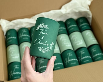Wedding Stubby Holder - Custom 5mm Neoprene Overlocked with Base