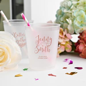 Bicchieri di plastica personalizzati da 12/16 once per matrimonio, bicchieri di plastica personalizzati, bomboniere per matrimonio, bomboniere per matrimonio per animali domestici, bomboniere con bicchieri di plastica personalizzati