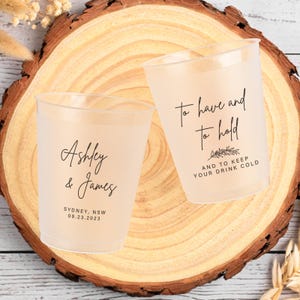 Bicchieri di plastica personalizzati da 12/16 once per matrimonio, bicchieri di plastica personalizzati, bomboniere per matrimonio, da avere e da tenere, bicchieri di plastica personalizzati