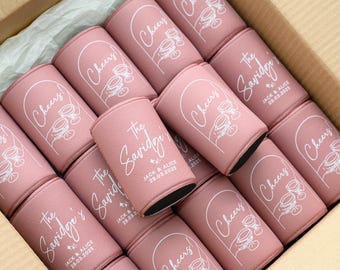 5mm Neoprene overlocked stubbies with base | Custom Wedding Can cooler, Stubby Holder, engage party favor｜ promotional wedding favor ｜A119