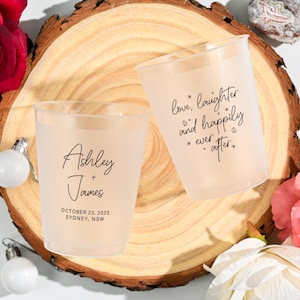 Bicchieri di plastica personalizzati da 12/16 once per matrimonio, bicchieri di plastica personalizzati, bomboniere per matrimonio, bomboniere per matrimonio per animali domestici, bomboniere con bicchieri di plastica personalizzati