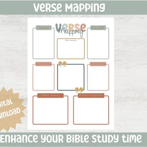 Bible Verse Mapping Printable Template, Verse Mapping Journal, Bible ...