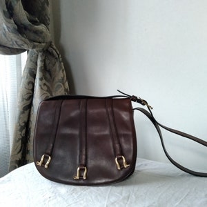 GOLDPFEIL. Umhängetasche aus Vintage Leder. Hergestellt in West Germany.
