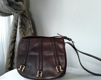 GOLD PFEIL. Vintage leather shoulder bag. Made in West Germany.