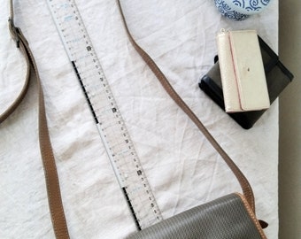 CHARLES JOURDAN Actif. Tan and Olive Vinyl and Leather