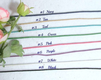 May include: Eight different colors of cord, labeled #1 Navy, #2 Tan, #3 Teal, #4 Green, #5 Pink, #6 Purple, #7 White, and #8 Black.