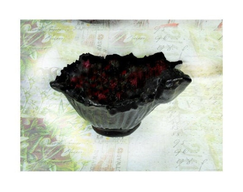 #72 Decorative Ceramic bowl Black serving Bowl small Decorative Pottery Ceramic Bowl Handmade Trinket Dish