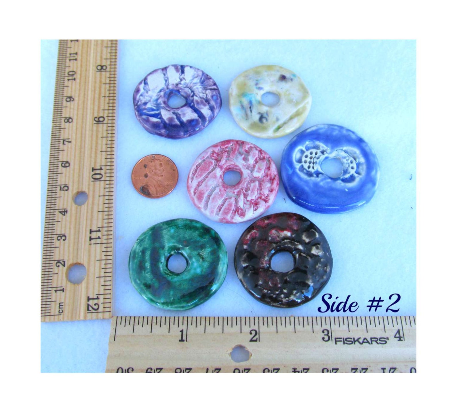 Ceramic Clay Beads, Large Clay Beads, Black Clay Beads, Red Beads