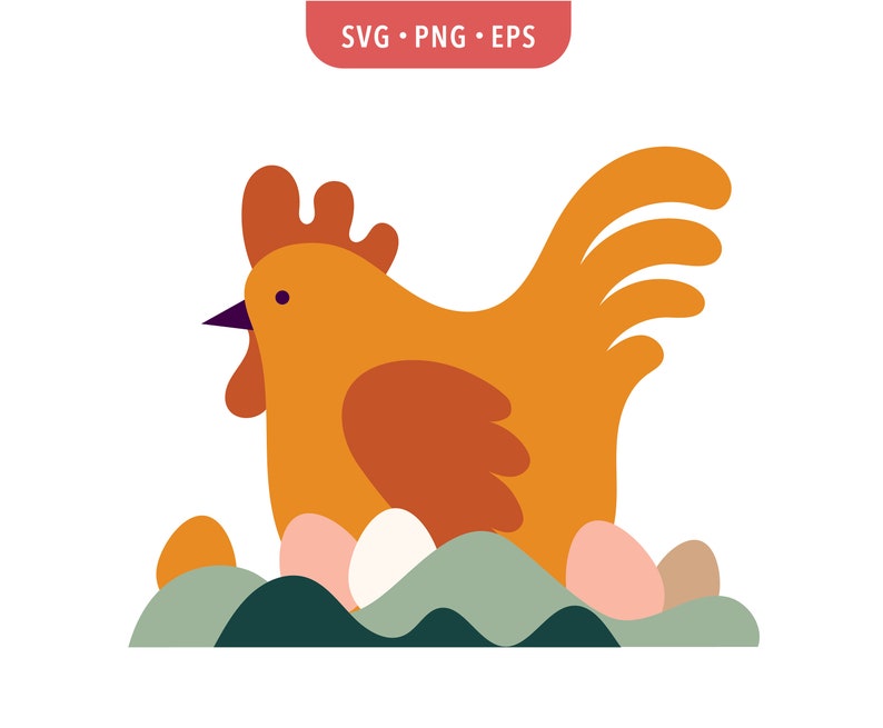 Download Clip Art Art Collectibles Easter Chicken Svg Easter Egg Svgeaster Egg Clipart Farm Animal Svg Baby Shower Graphics Boho Easter Svgeaster Cliparteaster Printable