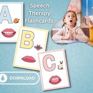 Carte mémoire d'orthophonie pour le développement de la parole - outil éducatif - reconnaissance de l'alphabet - outil de retard de la parole - apprentissage des tout-petits